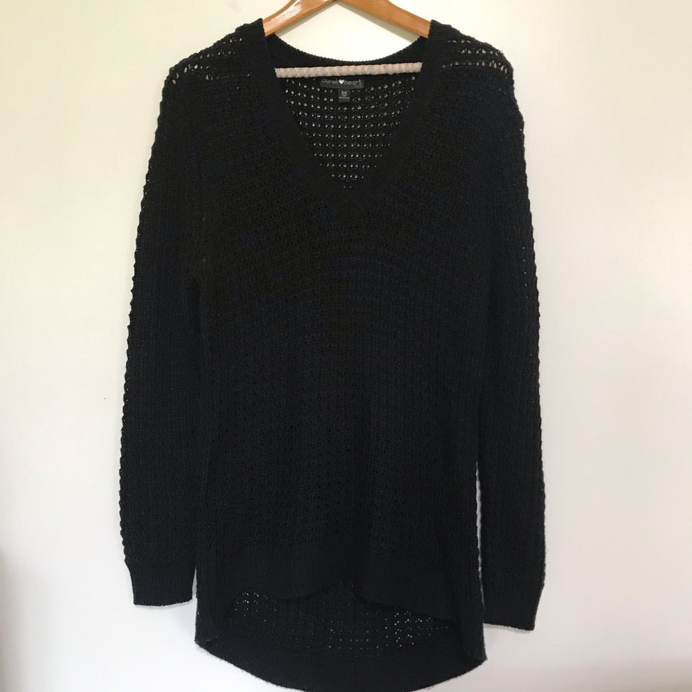 Black High Low Sweater Derek Heart